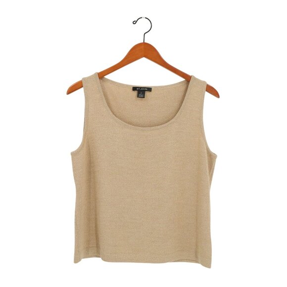 St. John Santana Knit Scoop Neck Shell Cami Tank Top M - Picture 1 of 4